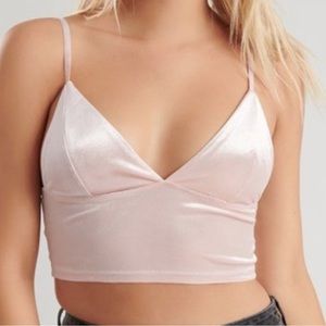 Garage velvet pink tank top